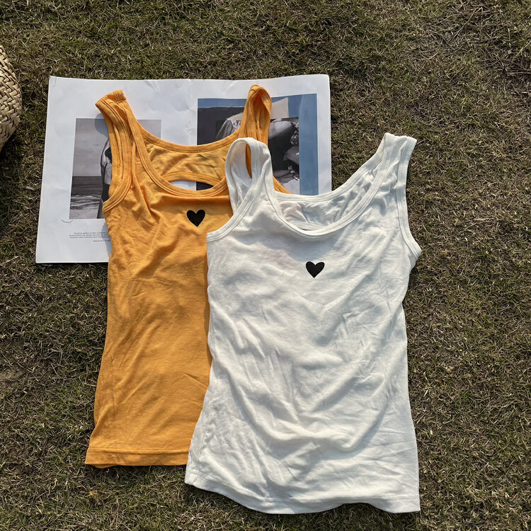 原價48.50! 【BOBO1972 】休閒舒適刺繡小桃心背心/吊帶  AY218120#  CJJ