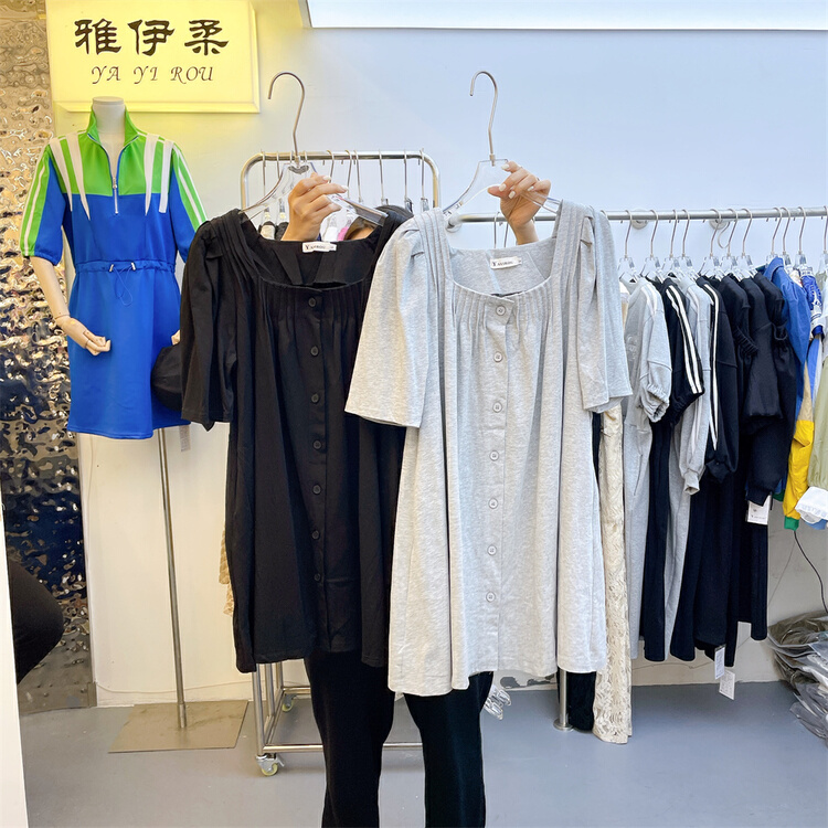 goods in stock! New in early summer! [yayirou] simple square neck thin dress 6808# zyh