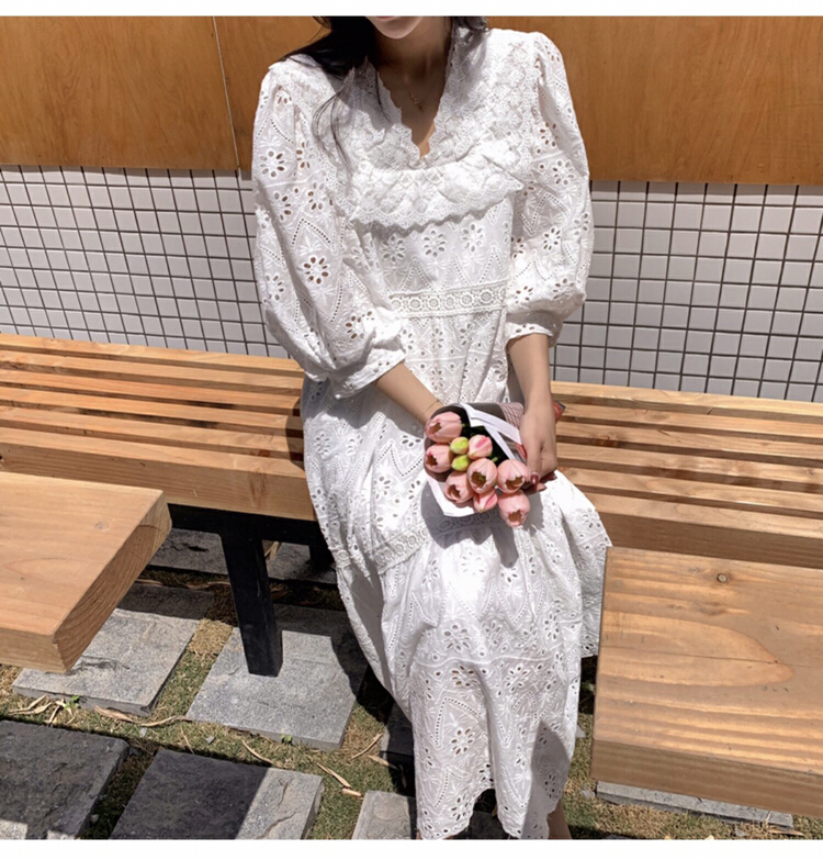 goods in stock! New in early summer! [iris] Korean V-neck versatile dress 1-30# JJ