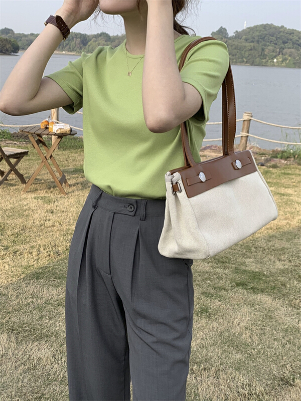 New year in early spring! [about me] clean version versatile round neck short sleeve T-shirt 222000# cqw