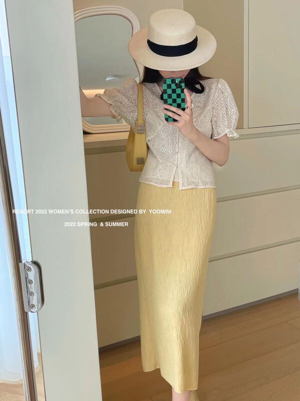 goods in stock! New in early summer! [yoomini] Japanese versatile sweet V-neck short sleeve T-shirt (with sling) x12634# WPL