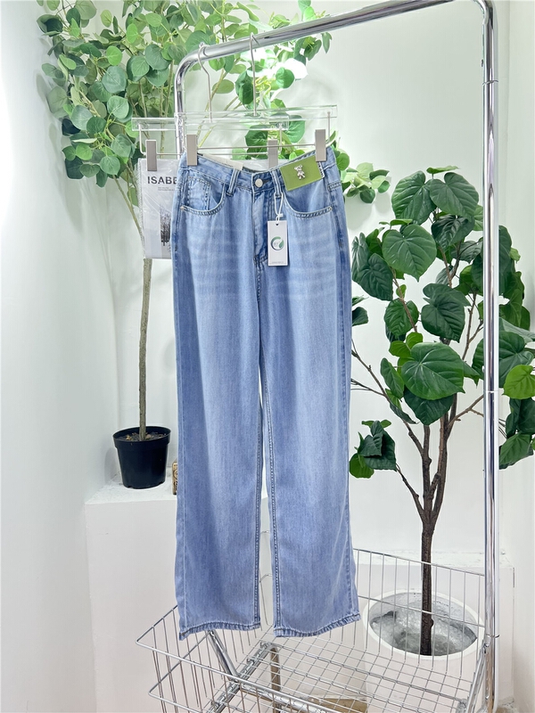 [AI x2 jeans] Korean loose green label jeans 3996# hjy