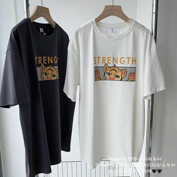[kakajia] design sense niche print short sleeve T-shirt ys1-2037# ozq