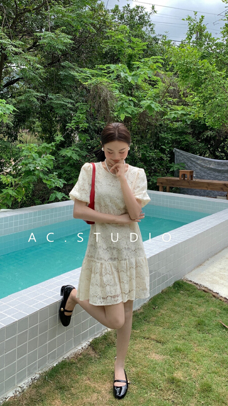 [A.C] Korean soft lace fishtail dress (dress only) 11599# LSL