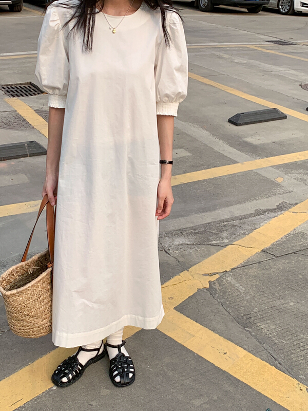 [Tn] Korean solid color versatile casual dress l18262-1# cqw