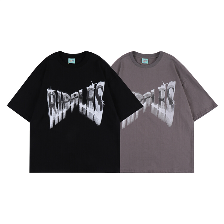 [BNL] Unisex personalized round neck loose print short sleeve T-shirt 826# ZZL