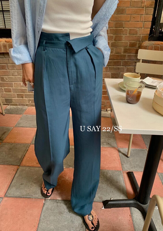 goods in stock! [u say] versatile high waist slim loose wide leg casual pants (only casual pants) 65728# LSL