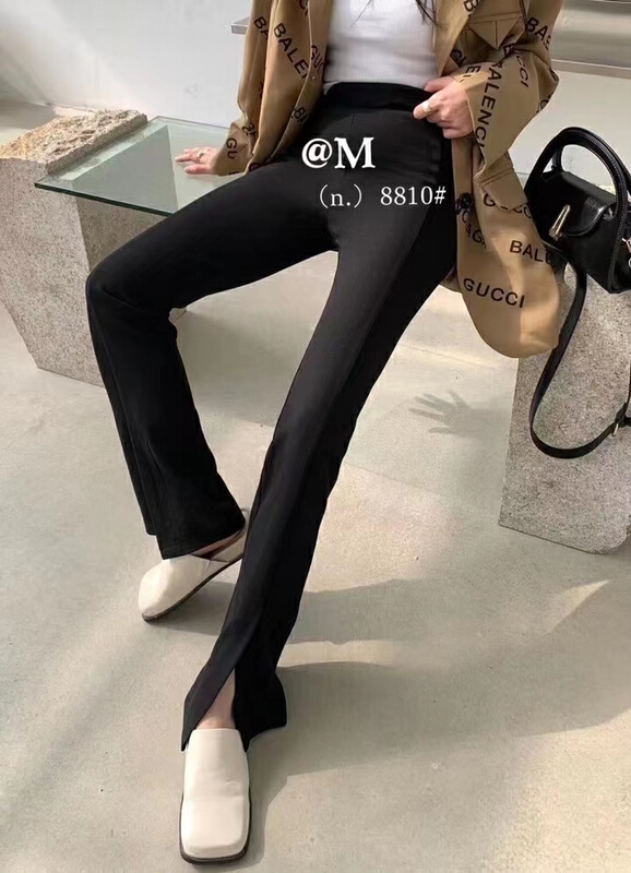 Early spring! [red] pocket slim slit casual pants 6056-2# WTT