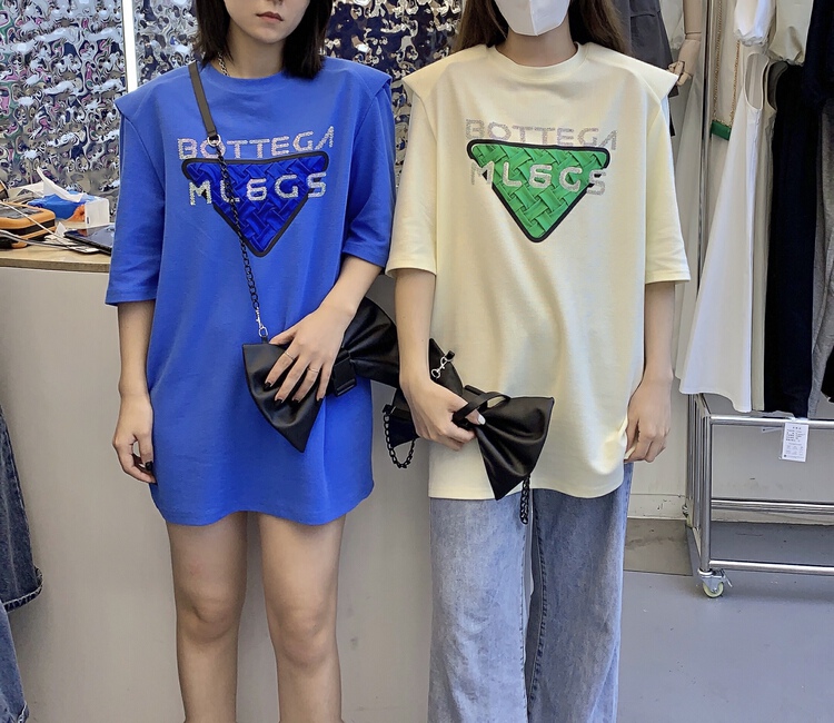 初夏新款!【雅伊柔】圓領字母印花韓系短袖T恤(配包包)  5071#  ZYH