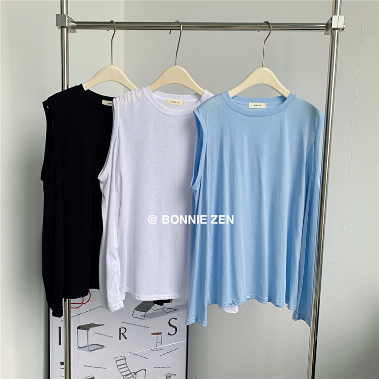 New in early summer! [Bonnie] off shoulder design fashion sunscreen shirt 2256# XYJ