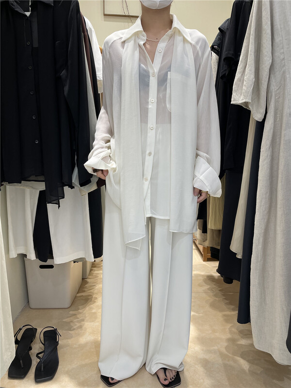 [one more] Elastic Waist Wide Leg loose casual pants 22035# XYJ