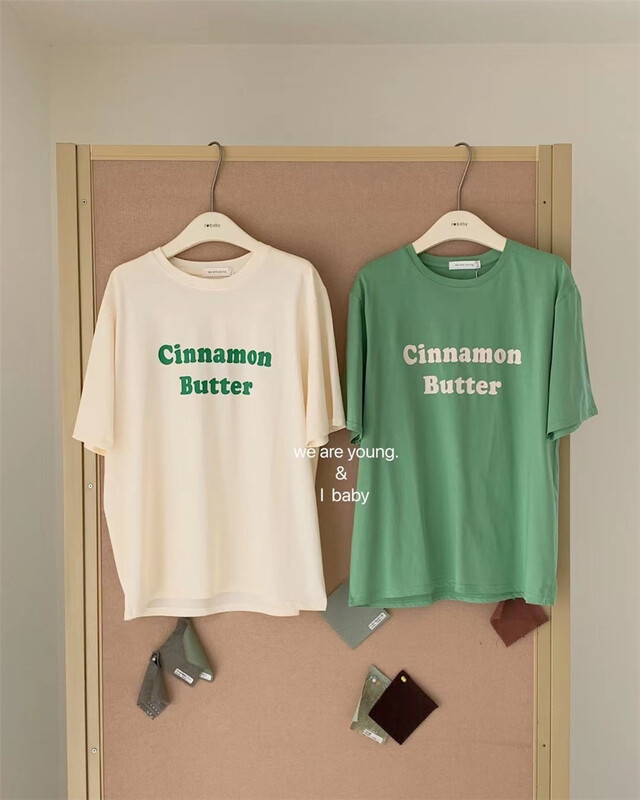 Six colors! [we are young] Korean alphabet printed loose short sleeve T-shirt 027# zxx