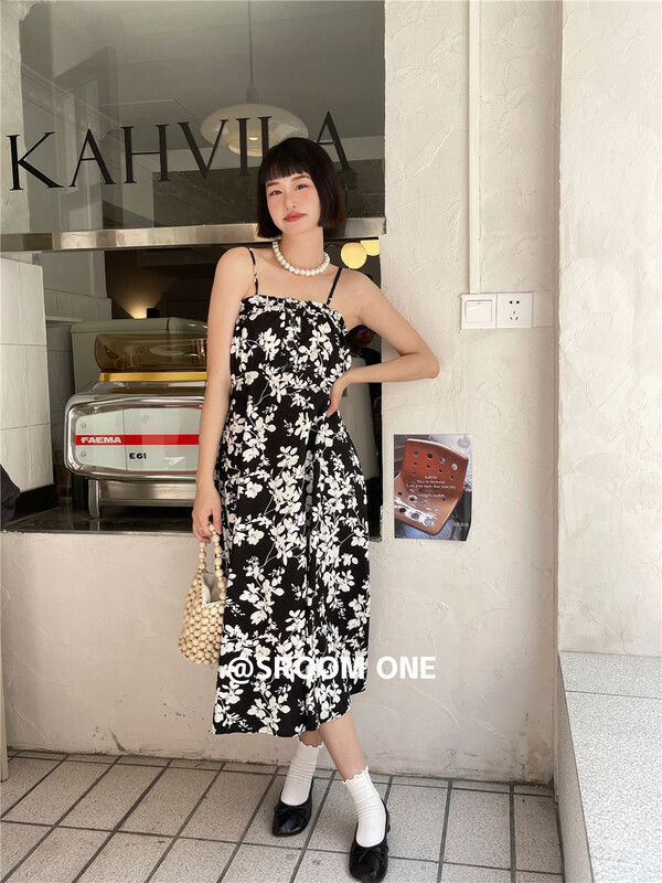 [s.room] Vintage Floral suspender dress 208# LSL