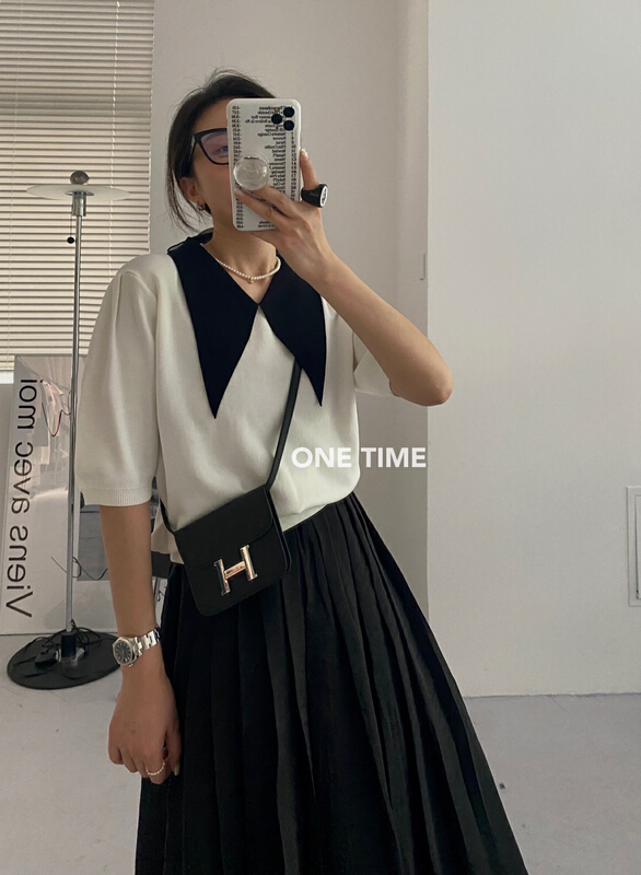 [one time] French contrast pullover 21178# CLS