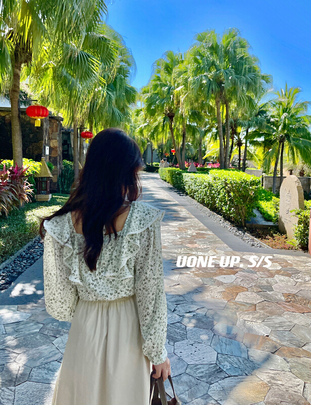 New year in early spring! [uone] lace and fold design blouse 98308# LSL