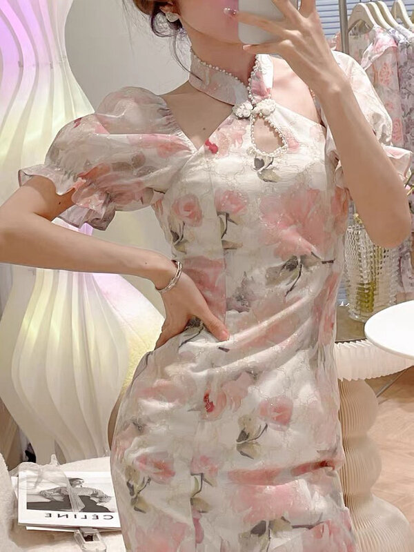 goods in stock! New in early summer! [Kiki studio] national style celebrity temperament flower dress ys1-5748# hjy