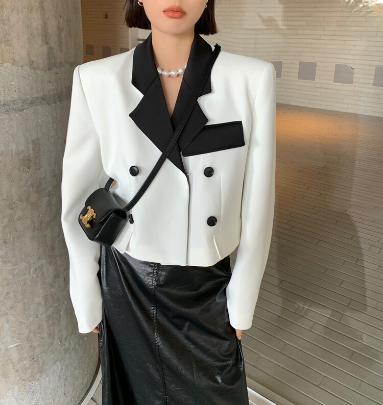 New year in early spring! [Penny vogue] commuter double breasted color matching suit 65202# LSL