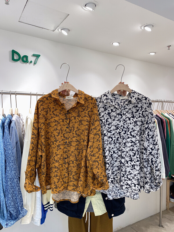 [da. 7] Vintage Print versatile shirt 2218# LSL