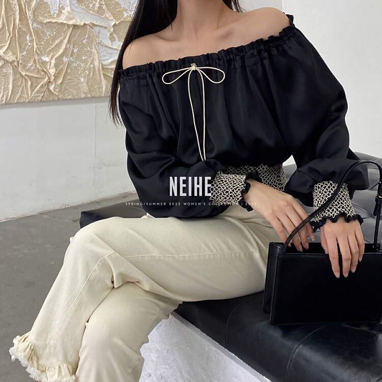 New year in early spring! [neihe] Korean version fungus side high waist casual pants 22085# zxx
