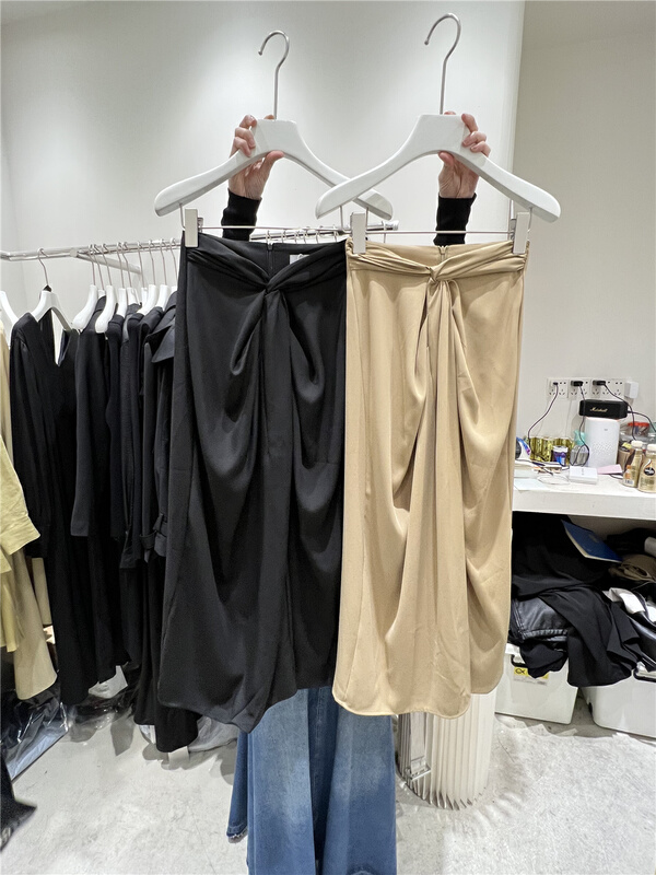 New year in early spring! [especial] slim pleated skirt 21091# XYJ