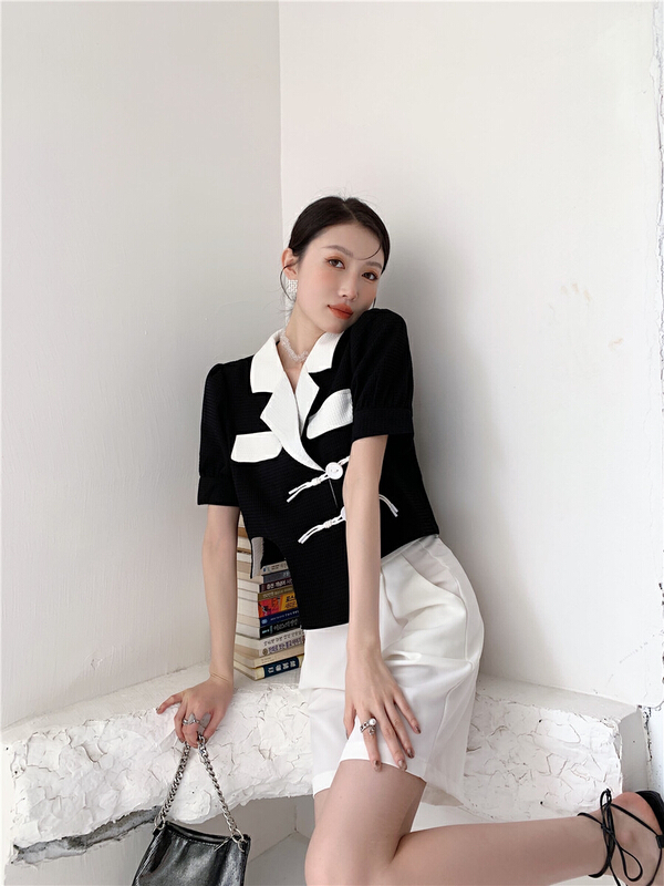 New in early summer! [AC] contrast color aging fashion shirt af220# JJ