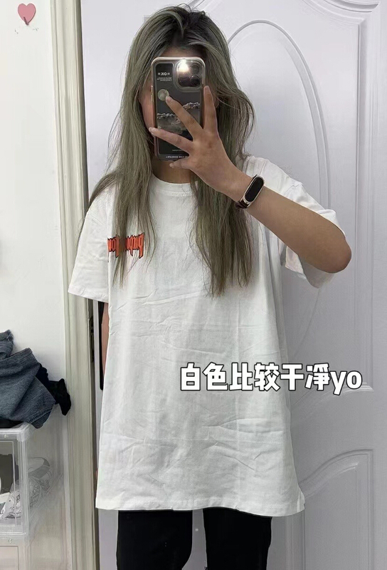 [j.2] Korean versatile round neck short sleeve T-shirt 5572# LSW