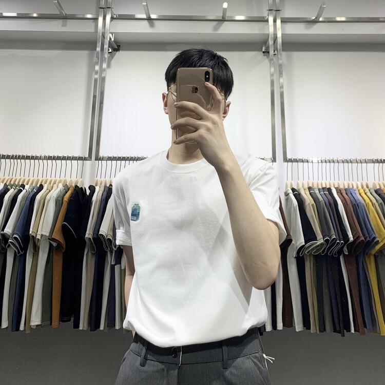 New year in early spring! [wild club] round neck versatile comfortable short sleeve T-shirt b8315# ZZL