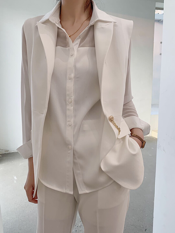 Original price 116.18! [style] chain net version versatile suit vest (detachable with chain) 7136# JJ