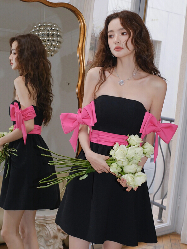 New in early summer! [ala] fashion bow lady dress l1392# JJ