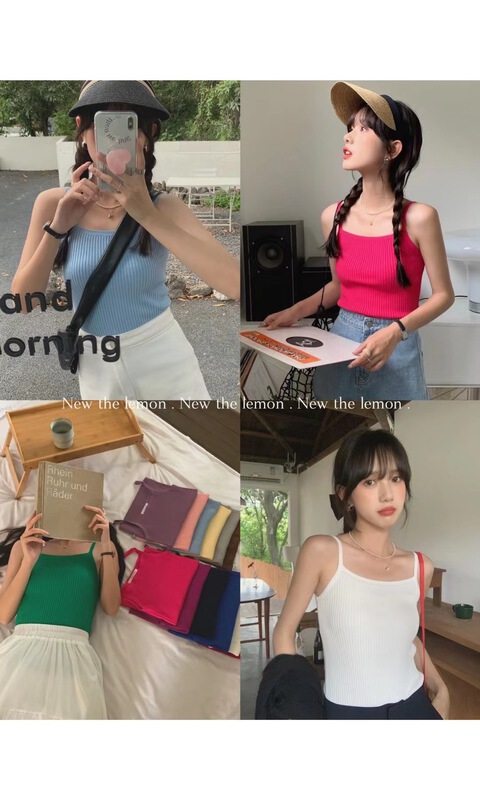 [lemon green tea] Korean versatile clean vest / sling 66-070\hjy