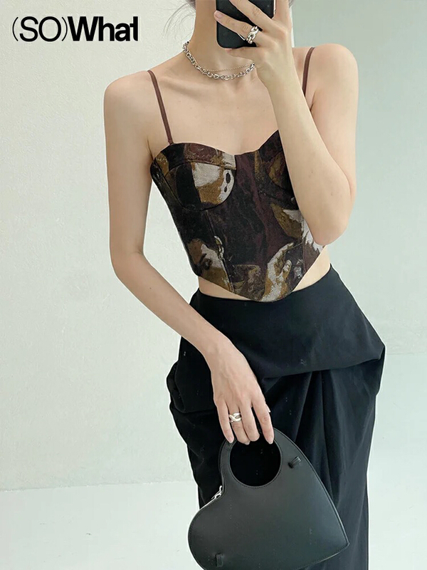 New year in early spring! [yhpi] European and American spice girl style color matching suspender vest / suspender 2379# JJ