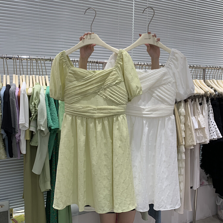 [going] slim square neck dress 1385# lwy