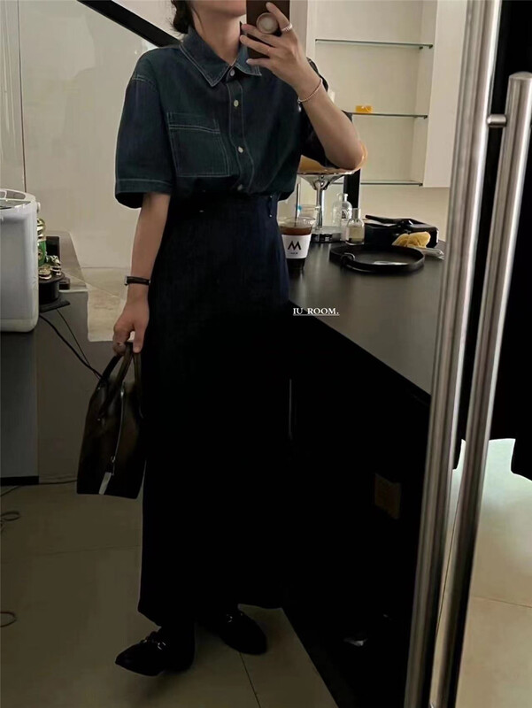 [rowy # denim shirt]