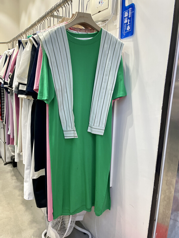 [Xiaofan family] casual loose large T-shirt dress (with shawl) 8269# LSW