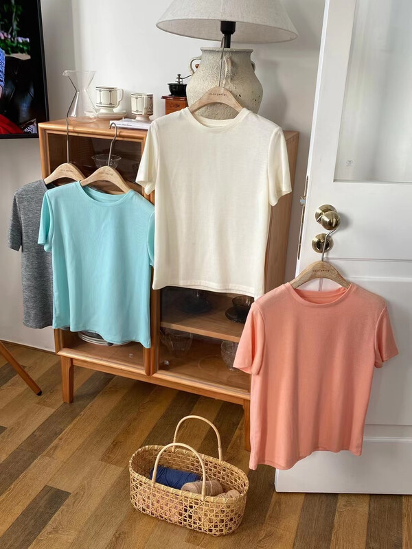 New year in early spring! [CICI party] Korean versatile clean short sleeve T-shirt a7118# HBx