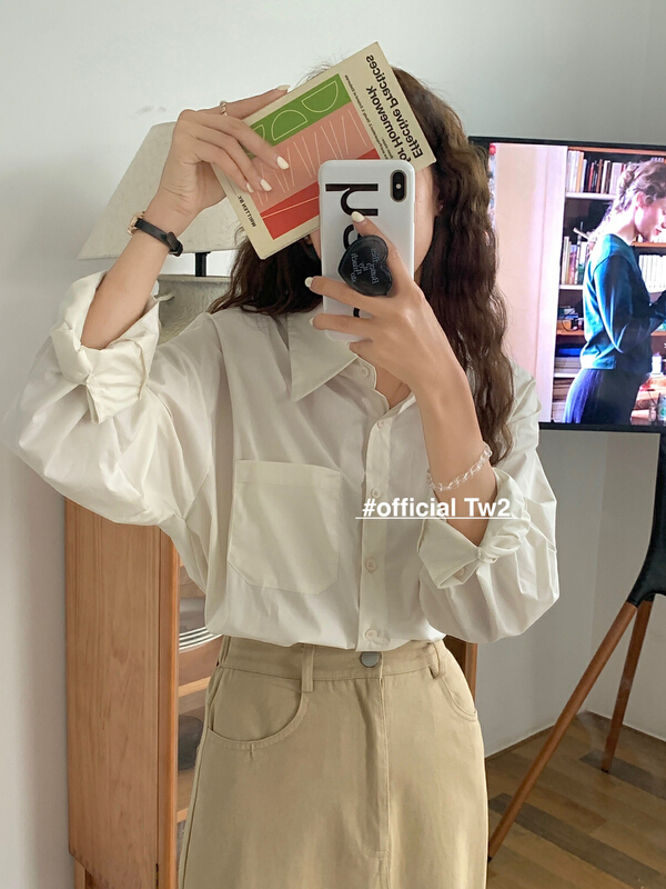 [TW2] Korean simple and versatile casual shirt 16273# HBx