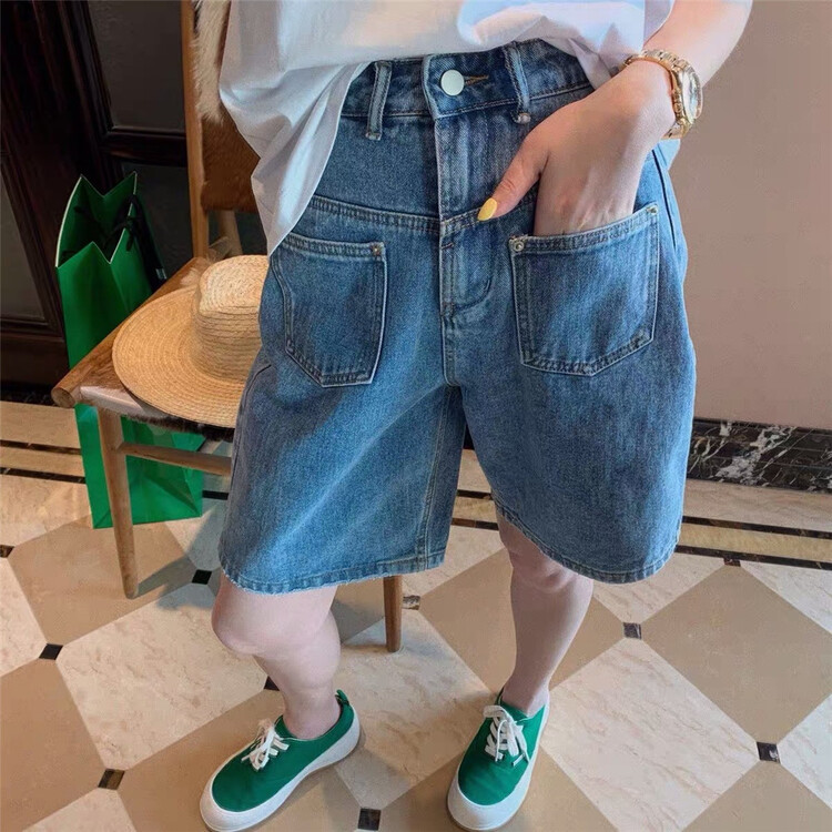 [Jiaqi denim] high waist, slim and versatile denim shorts 8716# CSX