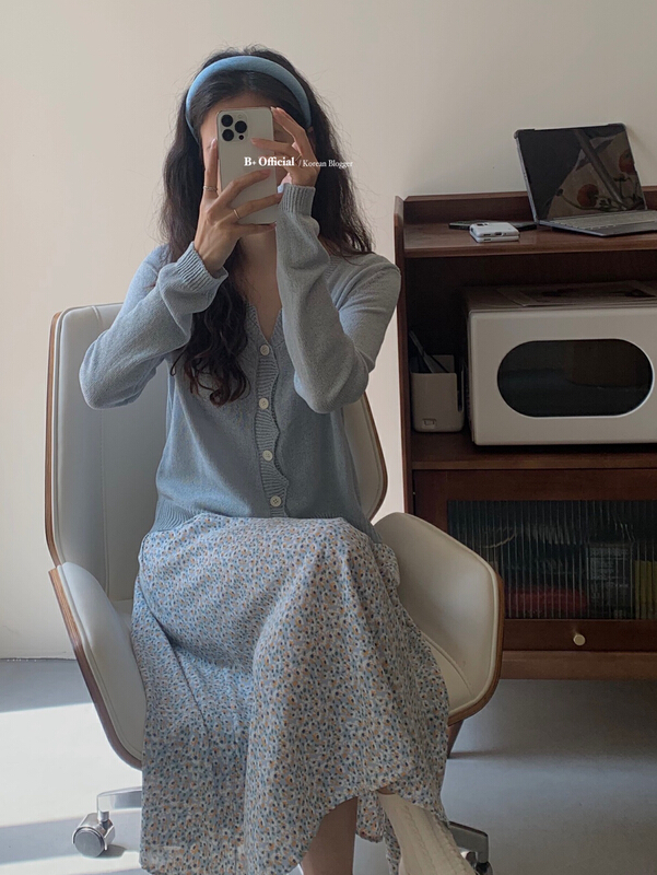 New year in early spring! [B plus] flax soft waxy wave edge knitted cardigan 22-987-2# HBx