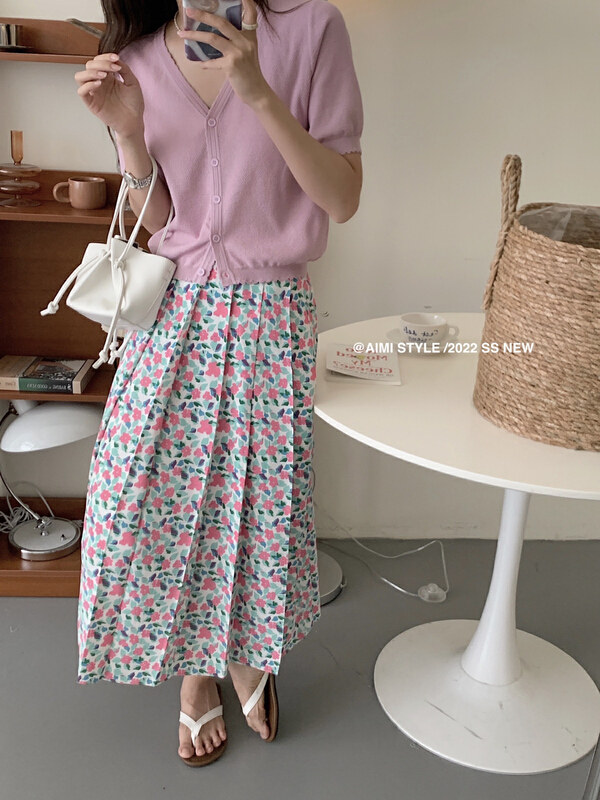 [aimi] Korean version ins simple temperament knitted cardigan 13715# HBx
