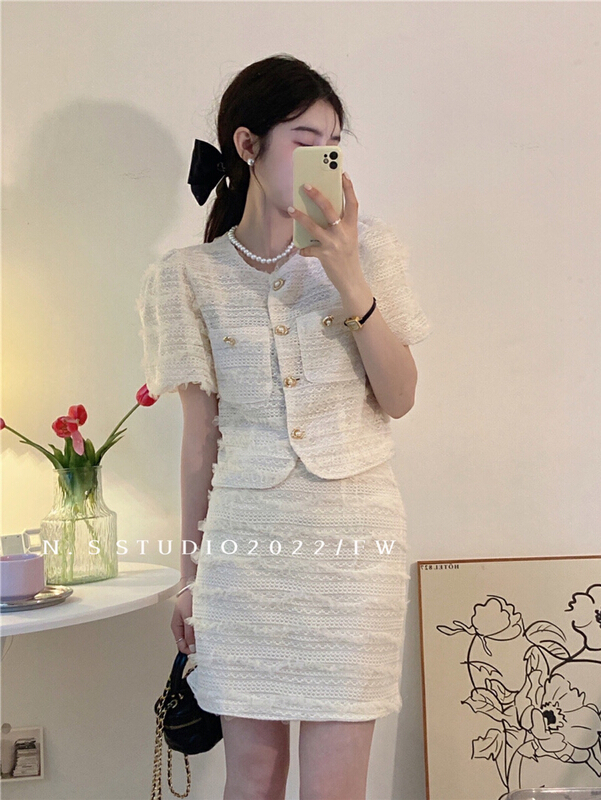 [N.S] fashion temperament Xiaoxiang short coat + Lace short skirt suit 3301# WPL