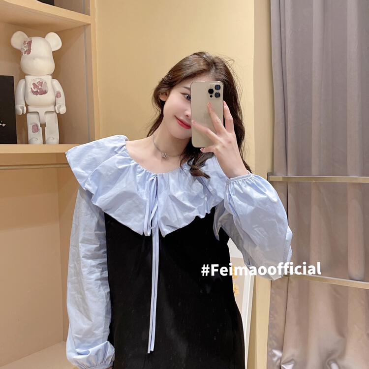 New year in early spring! Sweet cat bow dress