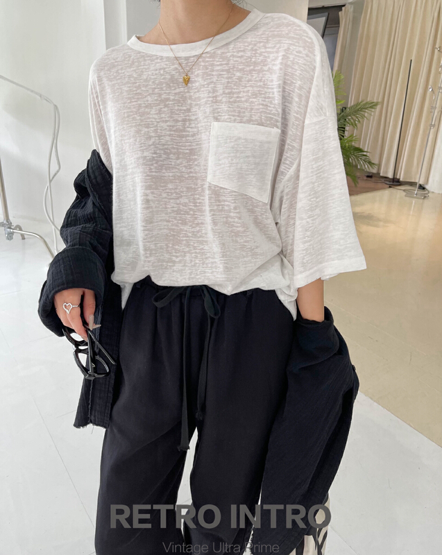 New in early summer! [Rin] simple round neck solid short sleeve T-shirt 21121# cqw