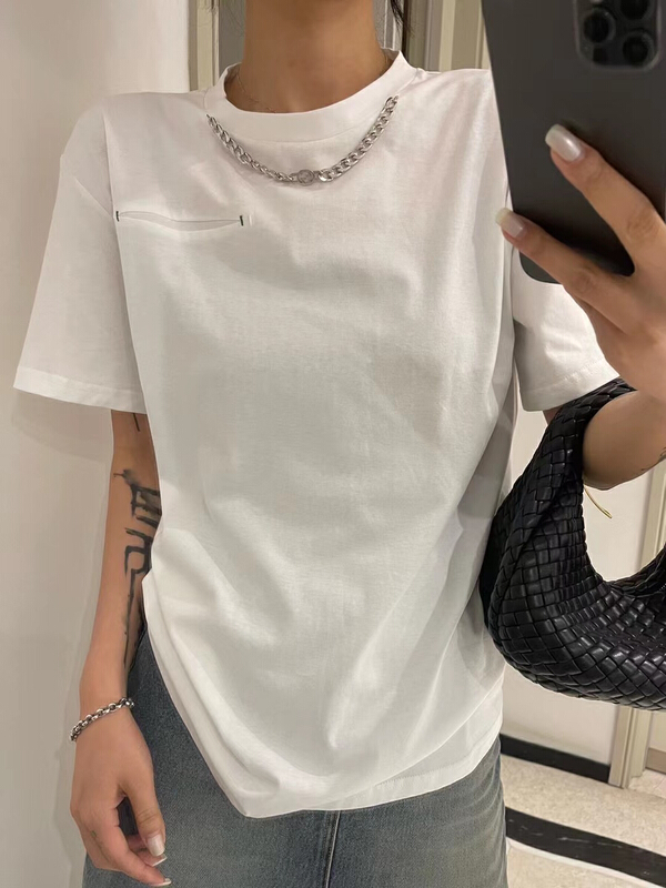 [jvv sister] casual chain loose short sleeve T-shirt 2770# zxl