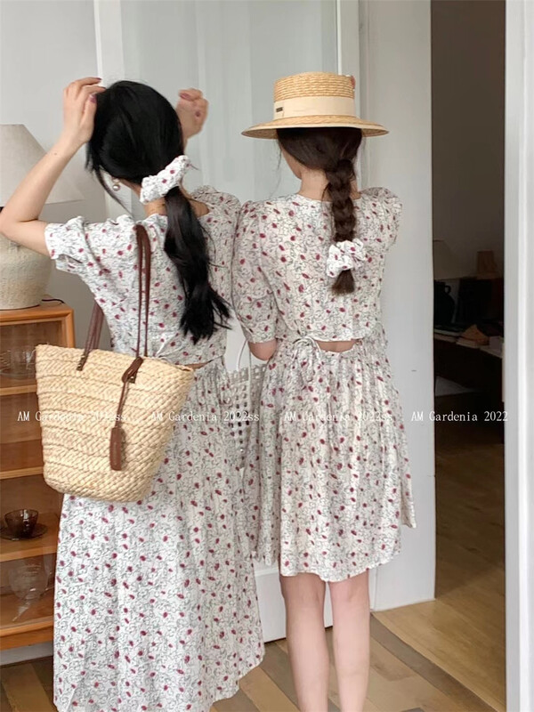 [am] Korean women's round neck short dress 3362# JJ