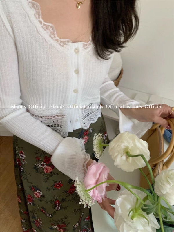 New year in early spring! [islands. Island] single breasted comfortable Korean knitted cardigan dy6015# L