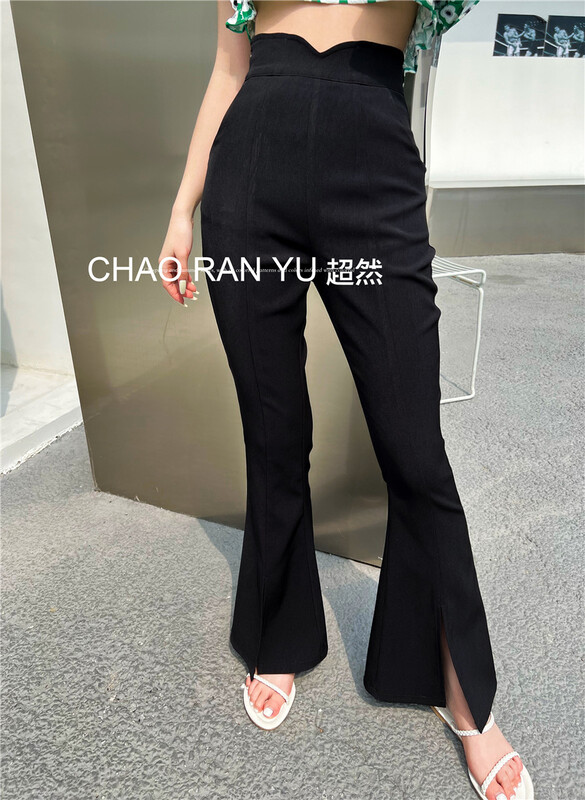 [Cr] simple, comfortable and versatile micro horn casual pants 6086# PCZ
