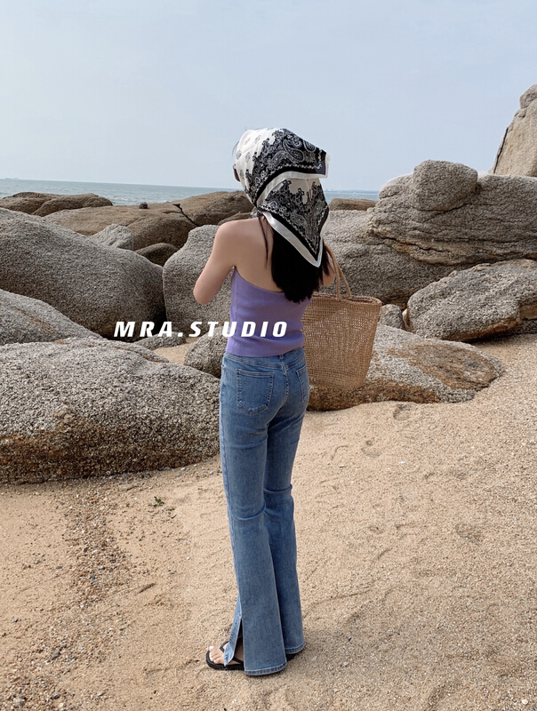 New year in early spring! [MRA] fashionable slim micro flare jeans j2181# zxl