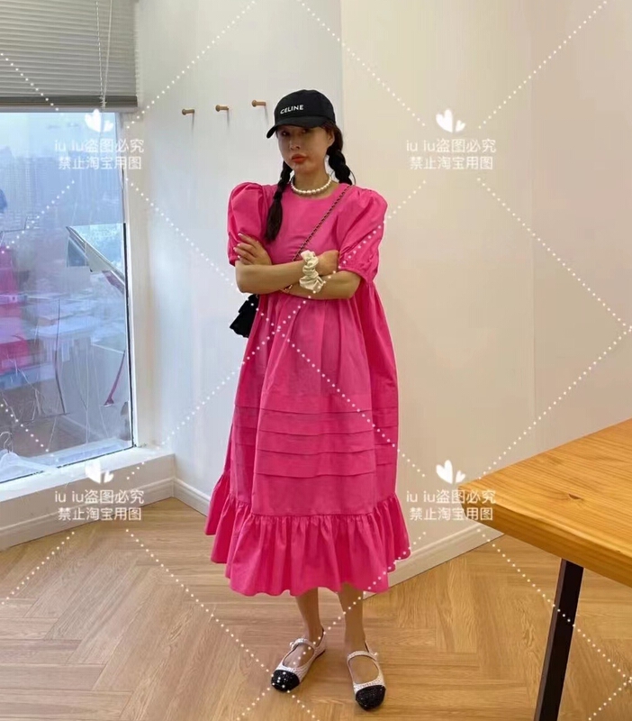 goods in stock! New in early summer! [East room] Korean solid color Pleated Dress 9159# WTT