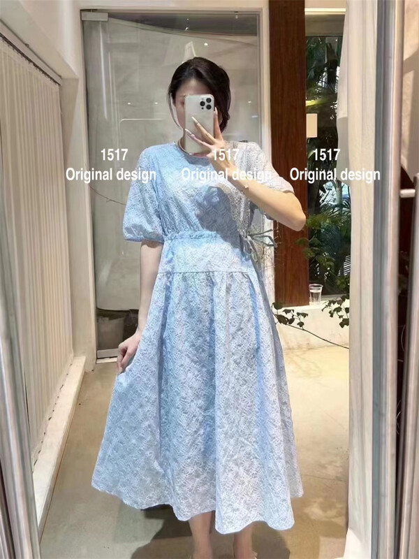 [1517] lady drawstring dress l958# L
