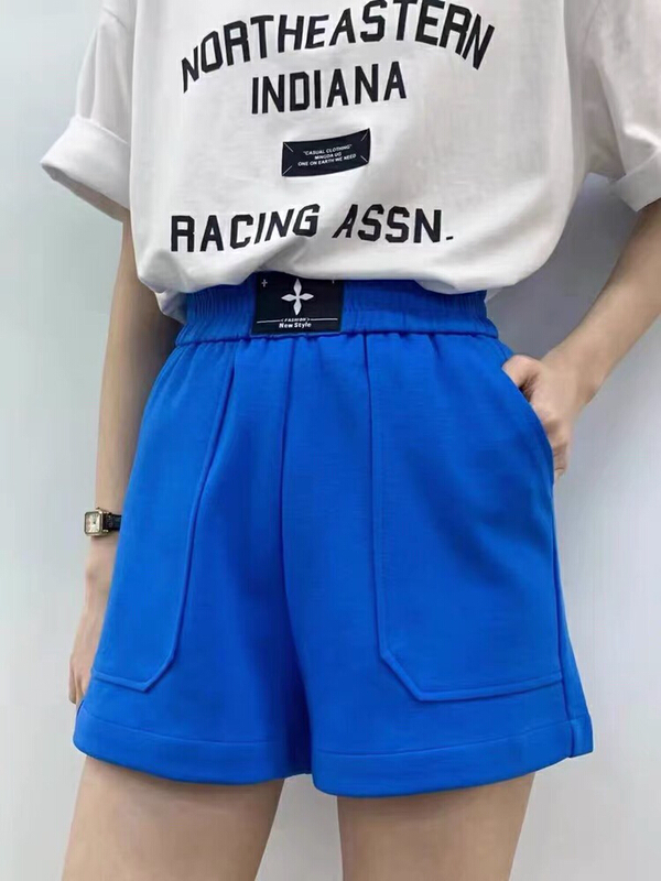 New in early summer! [thousand degrees] versatile loose sports casual shorts 1105# LSW with floral logo and large pocket